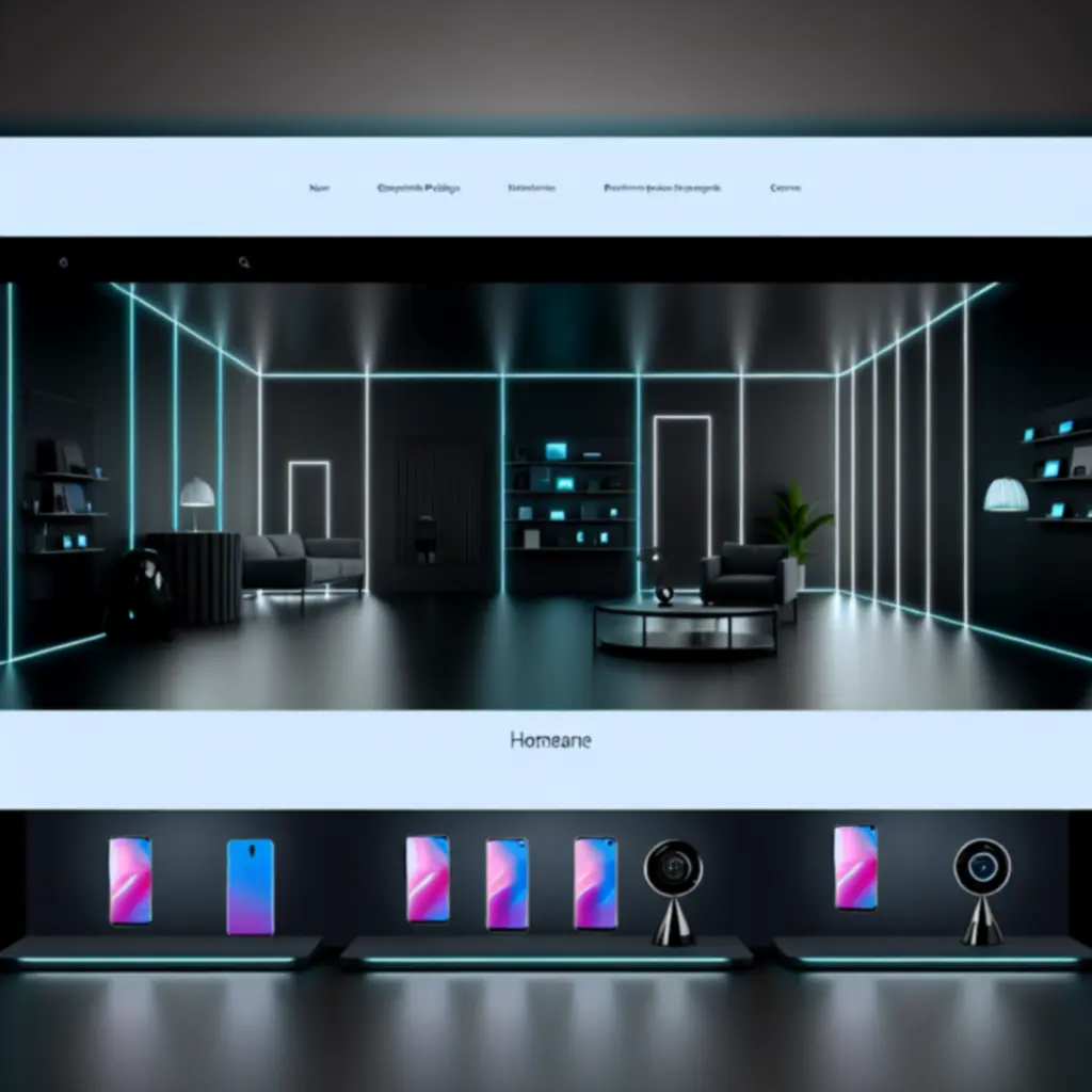 Nowoczesny sklep z elektroniką TechLumenex prezentujący smart urządzenia i elektronikę domową